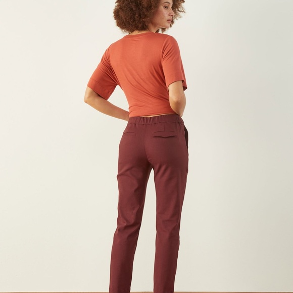 ADAY Rebellion Tailored Pants, Merlot - Picture 3 of 11